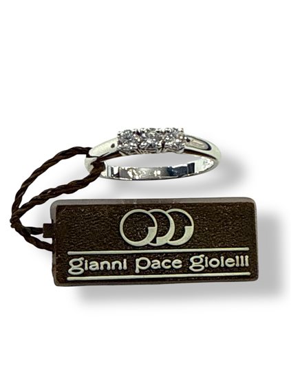 Anneau Gianni Pace Femme Trilogy  in Or blanc Diamante 0.24 Ct GPGTRY8 - GPGTRY8
